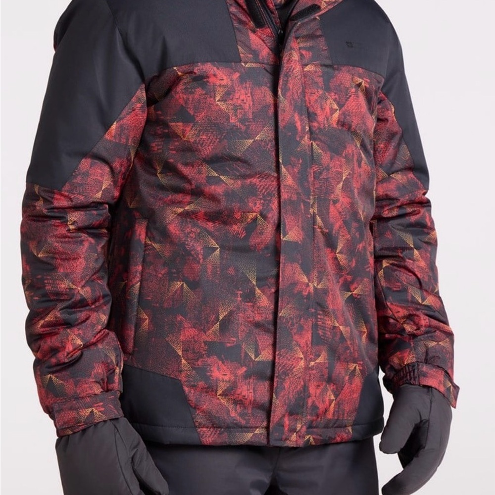 Mountain Warehouse Hallow II Men/Teen Ski Jacket, orange printed, XS, worn once